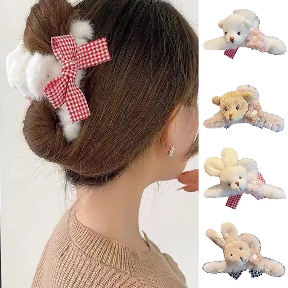 

Заколки для волос с милыми мультяшными медведями, кроликами и цветами