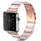 Ремешок керамический для Apple Watch 7 6 5 4 3 2 1, браслет из нержавеющей стали для Apple Watch 45 41 42 44 38 40 мм