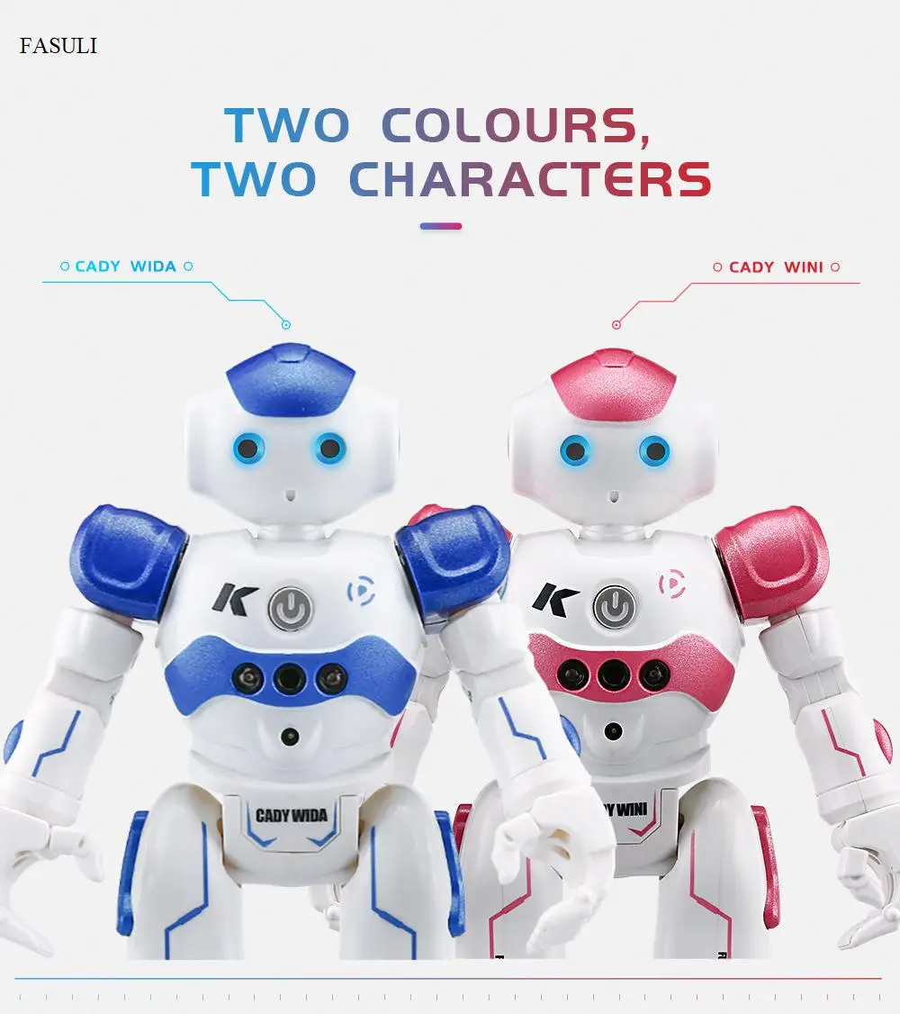 R2 RC Robot Intelligent Programming Remote Control Robotica Toy Biped Humanoid For Children Kids Birthday Gift Present | Электроника