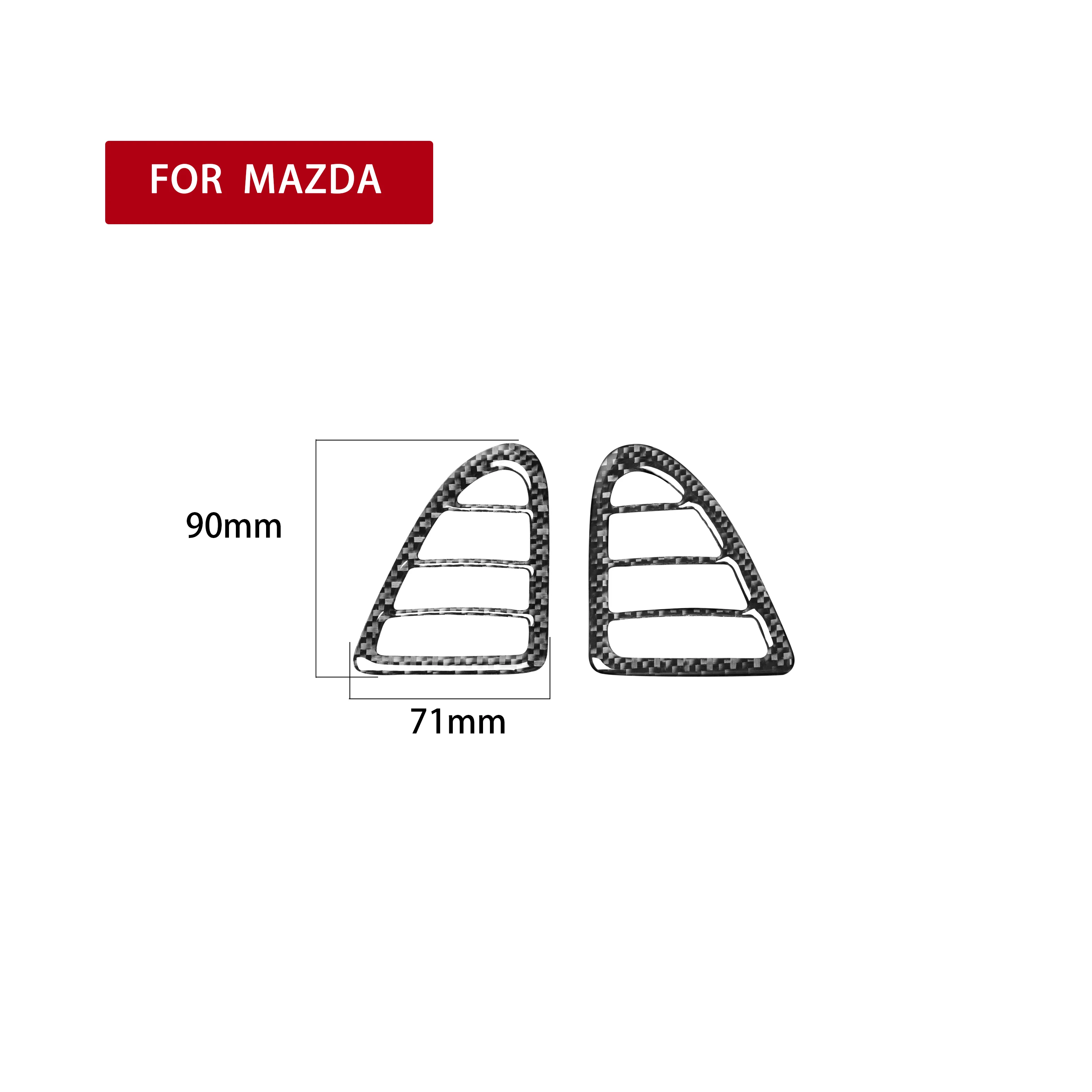 

For Mazda RX-8 2004-2008 Carbon Fiber Interior Left And Right Air Outlet Car Parts 3D Stickers