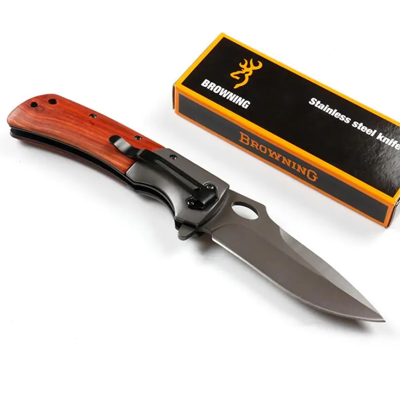 Горячая продажа Browning углеродное волокно + палисандр складной нож из нержавеющей