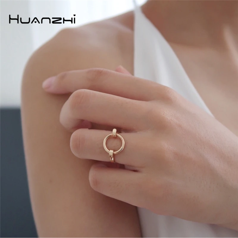 HUANZHI 2019 новый корейский геометрической формы полые круглые простые
