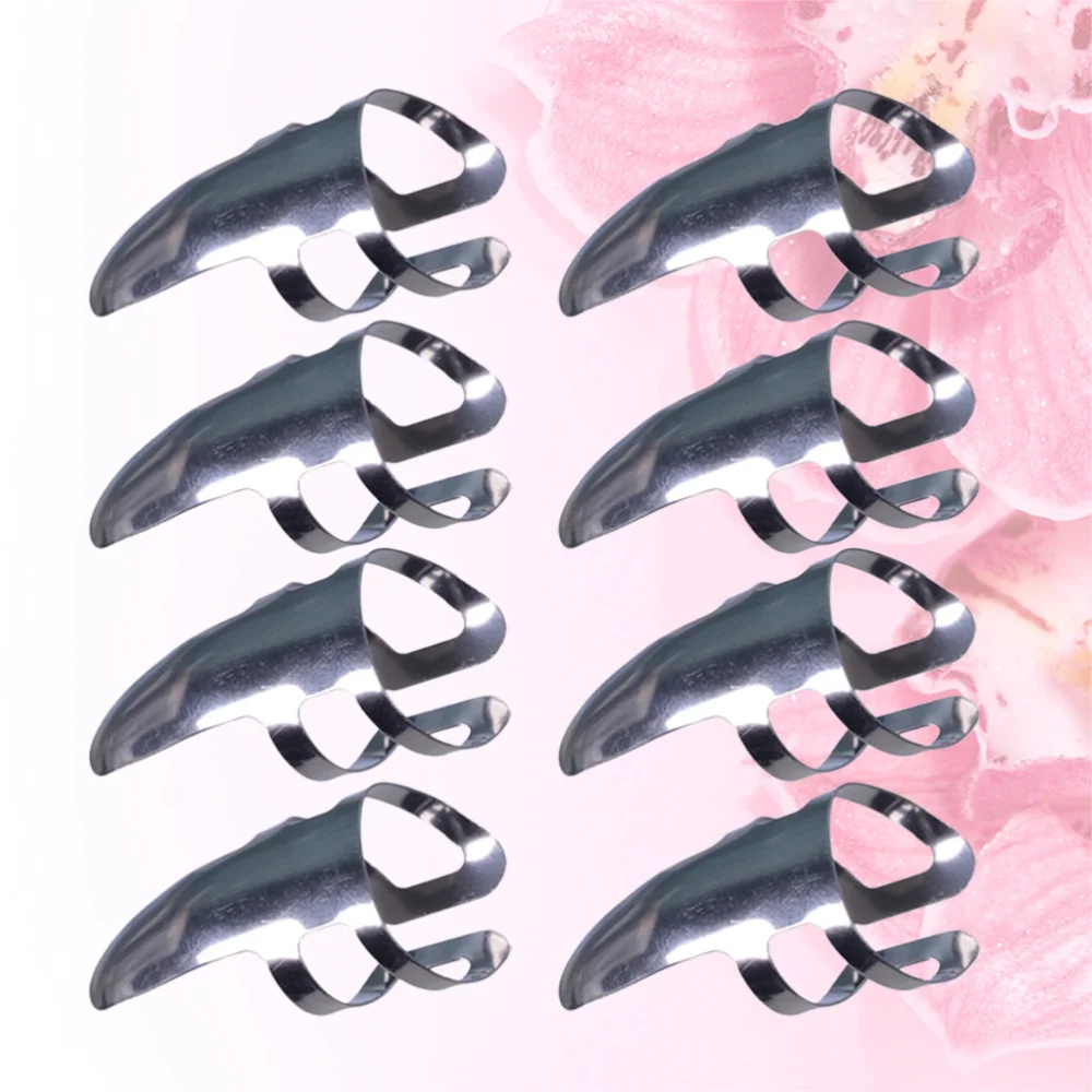 

9pcs Finger Pick Durable Single Stainless Steel Plectrum Finger Pick for Bass Musical Instrument Guitar