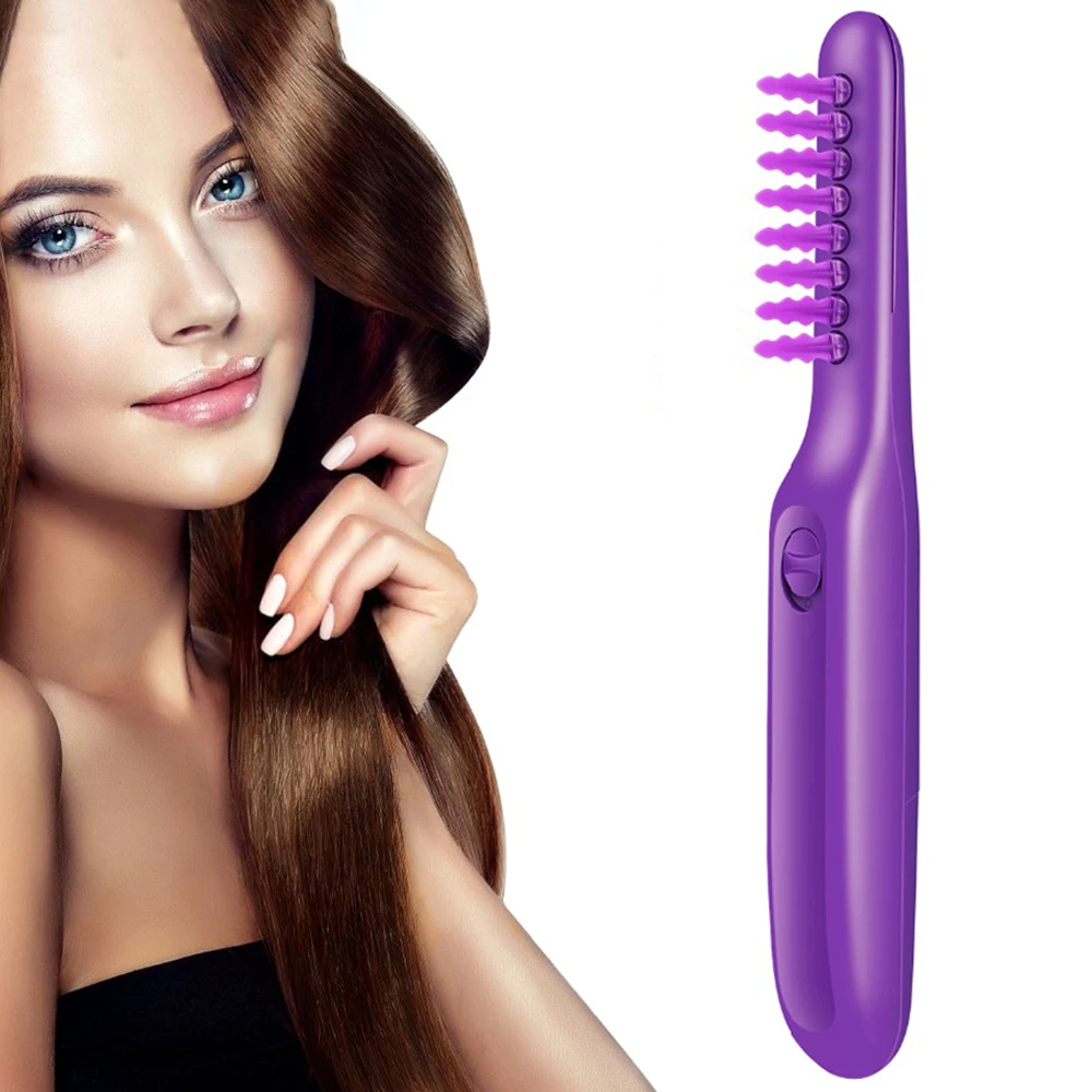 

Электрическая массажная расческа, портативная электрическая щетка для волос, Антистатическая Волшебная отрицательная ионная Массажная ра...