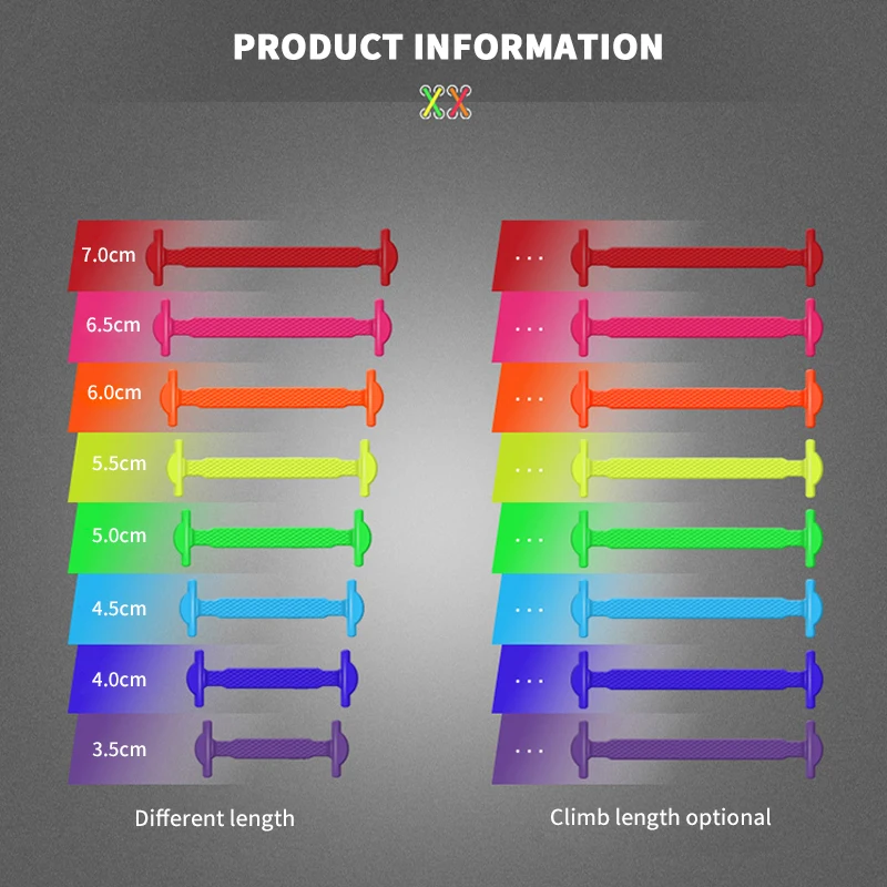 

Simple Operation Rubber Lazy Slip 16pcs/Pack On Tieless Shoelaces With Fashionable Design Sports Sneakers Accessories