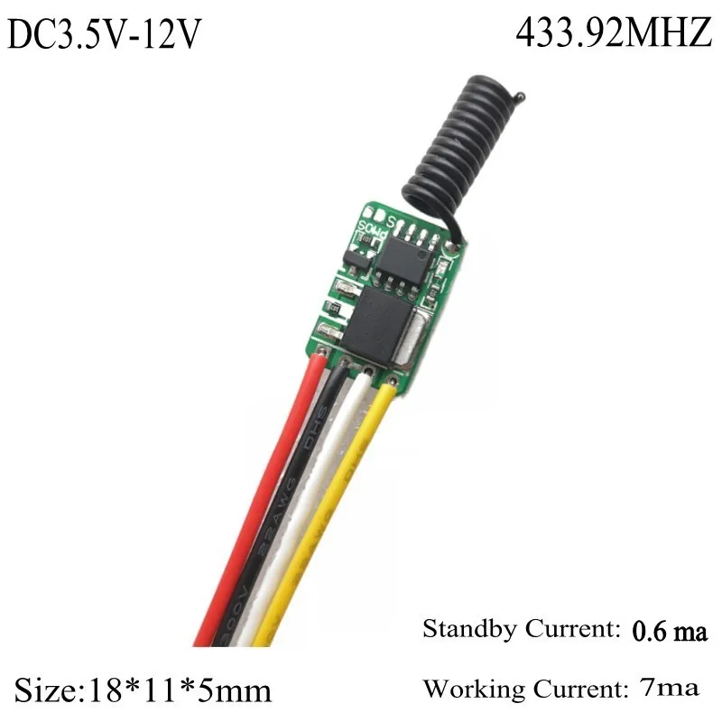 Ttl дистанционное управление переключатель DC 3.6V3.7V4.2V5V6V7.4V9V12V Mos Бесконтактный RF