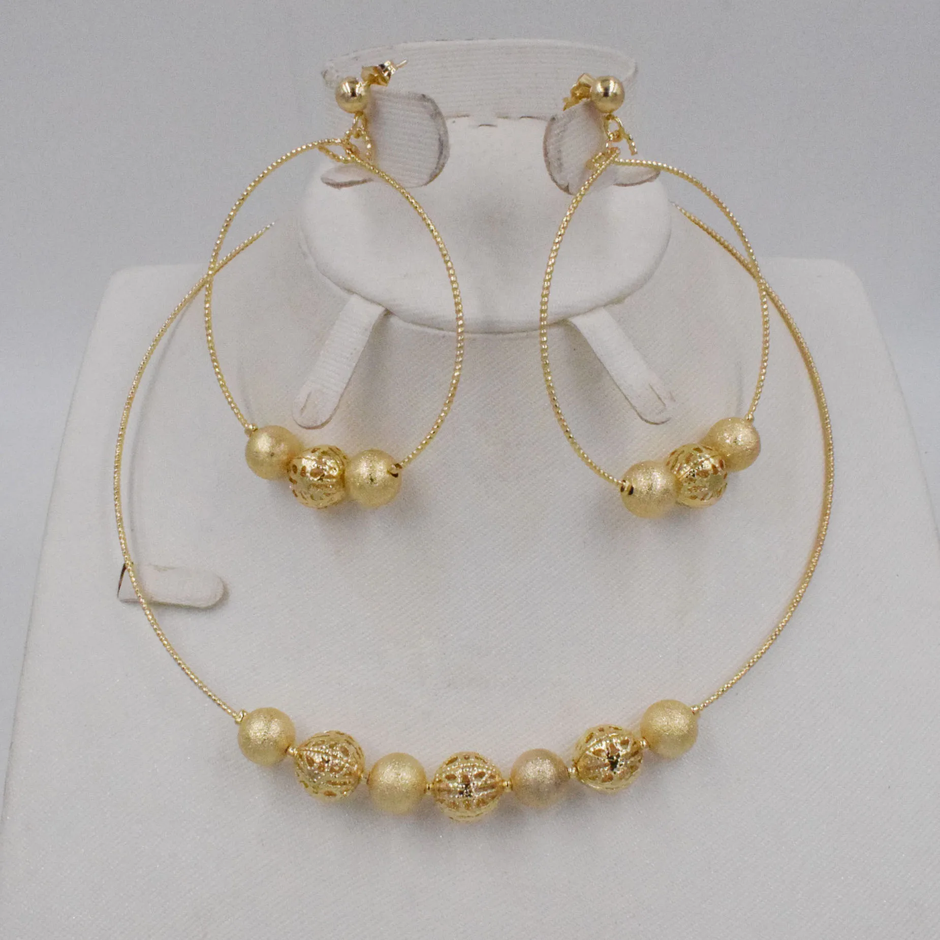 Новый дизайн высокое качество Италия 750 золотой цвет набор украшений для женщин