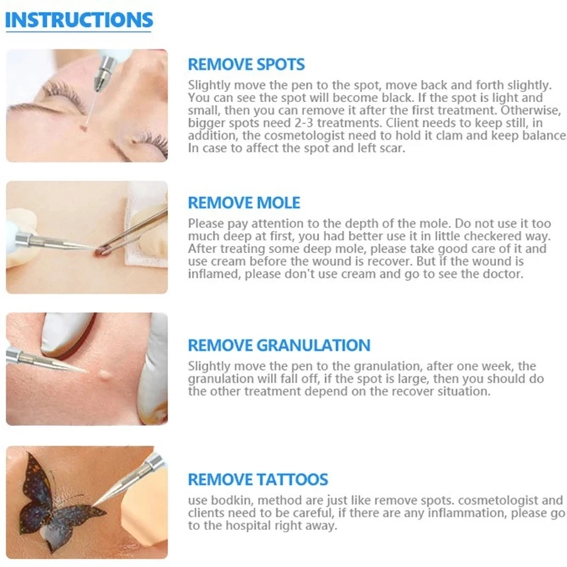

Spot Removal Pen Needle for Plasma Facial Beauty Equipment Skin Dark Mole Tattoo Sweep Freckle Point Remover Machine Accessories