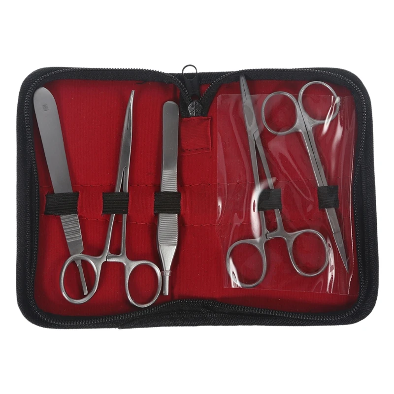 

R7UC Professional Suture Practice Kit Pack of 5 Pcs Including Adson Forcep Mosquitos Forcep Demonstration/Education Use Only