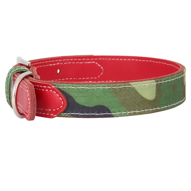 Камуфляжный ошейник для собак кожаное регулируемое ожерелье ошейника домашних