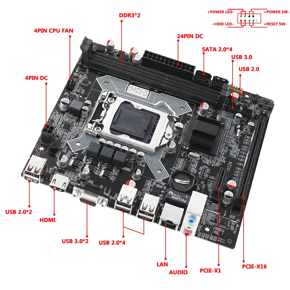 Материнская плата B75 LGA 1155 SATA 3 0/2 0 PCI Express 16X с поддержкой процессора Intel Xeon I3 I5 I7 DDR3