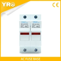 ac 1pc 2p fuse base 500v 63a with led light matching fuse 14x51mm r016 only fuse base rt18 63x