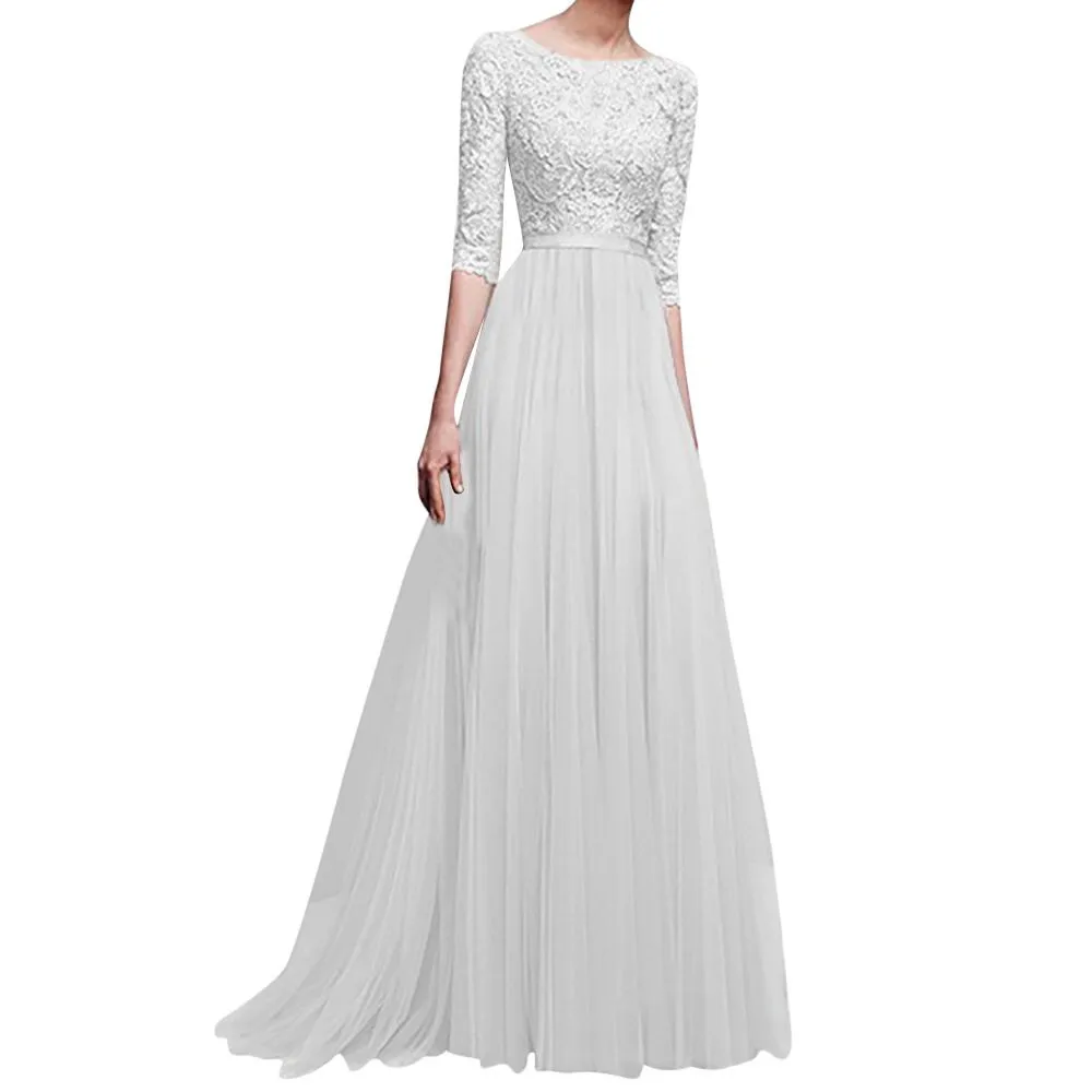 Женское элегантное шифоновое платье-макси длинное однотонное вечернее платье