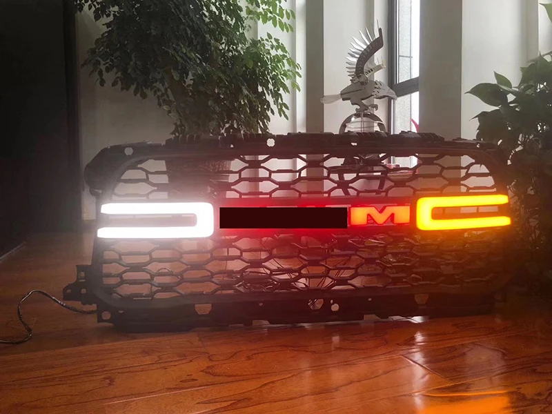 Автомобильная Передняя светодиодная решетка для Dodge Ram 2019 1500 2500 сетчатая в стиле