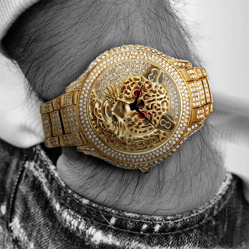 

Men's Watch Top Brand Luxury Tiger Quartz Simple Choque Casual Genuine Men's Silver Gold Watch Relogio Masculino