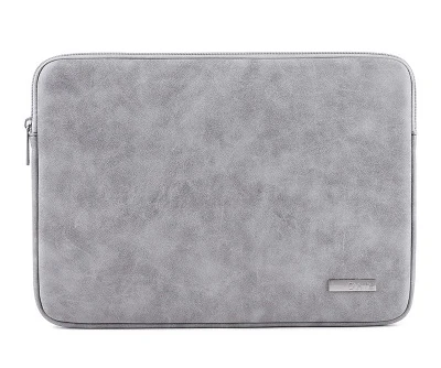 Style 1 gray PU Кожаный противоударный чехол для ноутбука 14 14,1 для Macbook Air 13 Pro 15 Touch Bar чехол для Xiaomi Asus lenovo hp сумки для ноутбука - Цвет: Style 1 gray