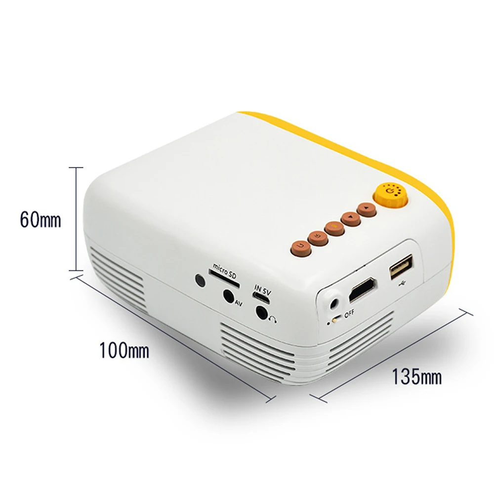 Upgrade YG200 Мини светодиодный карманный проектор домашний мультимедийный детский