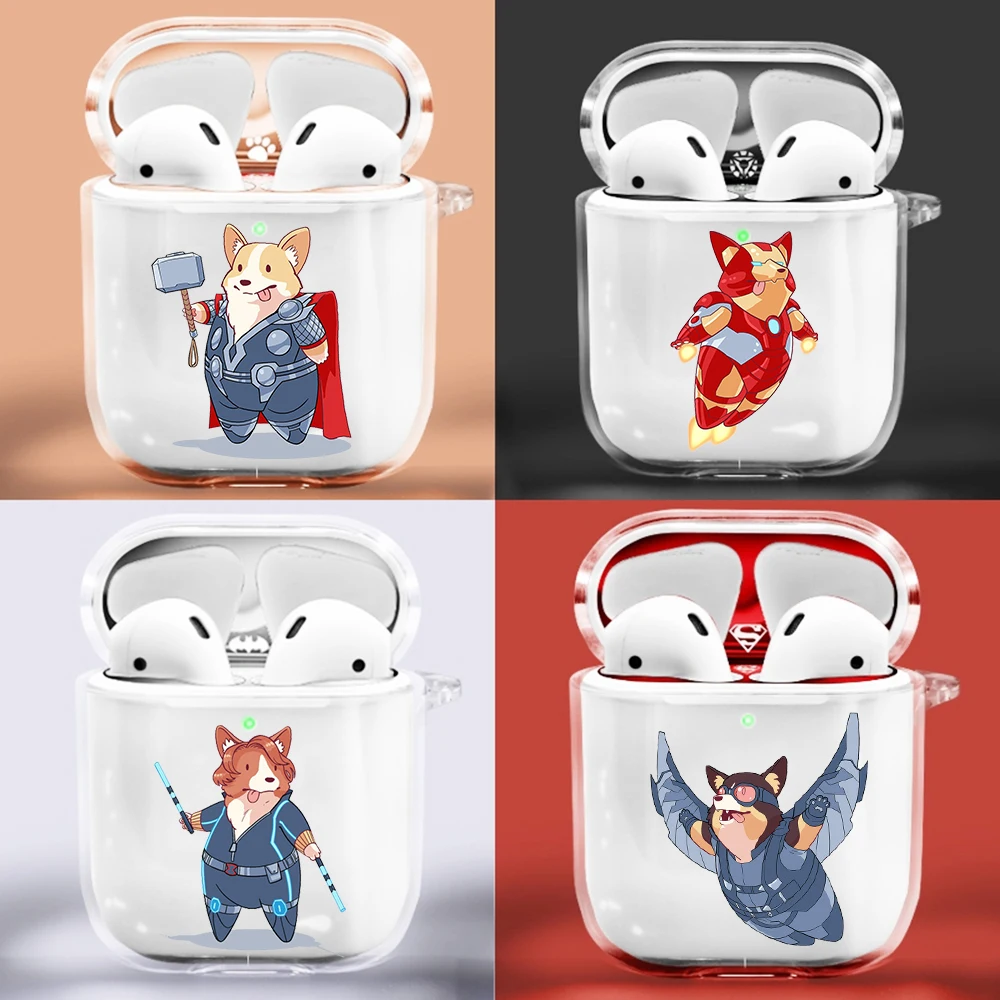 

2021 Cover for Airpods 1/2 Earphone funny cartoon cute hero luxury Soft Protector Fundas Airpods Case Air Pods Charging Box Bags