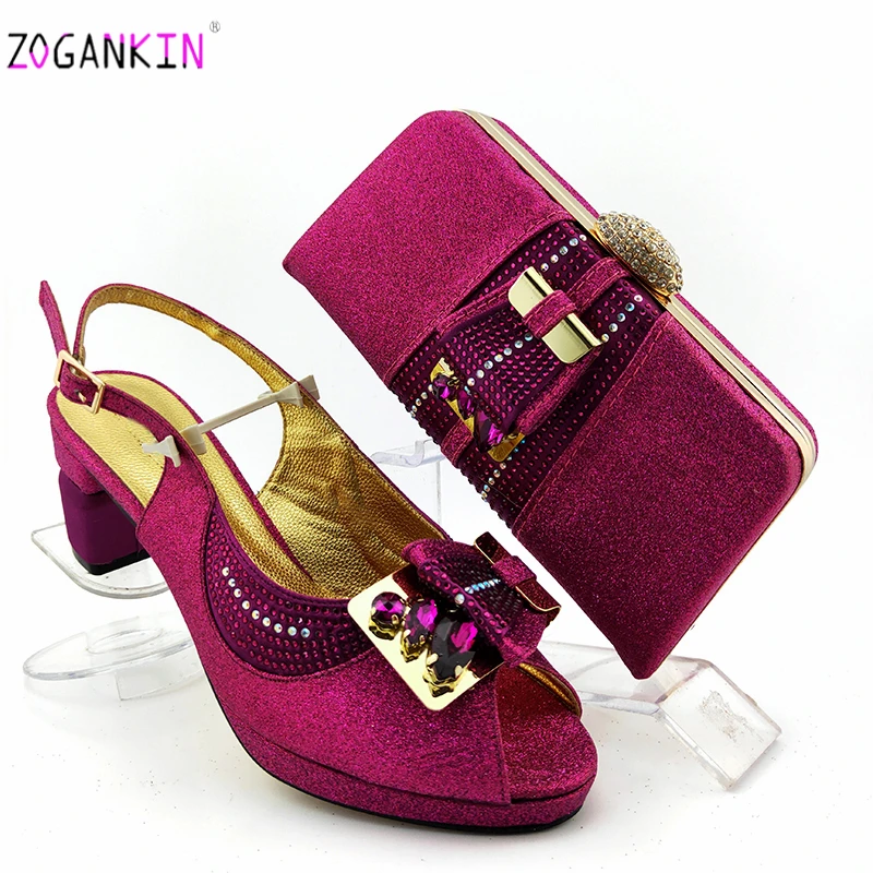 Новое поступление Летние босоножки комплект из туфель и сумочки модная женская