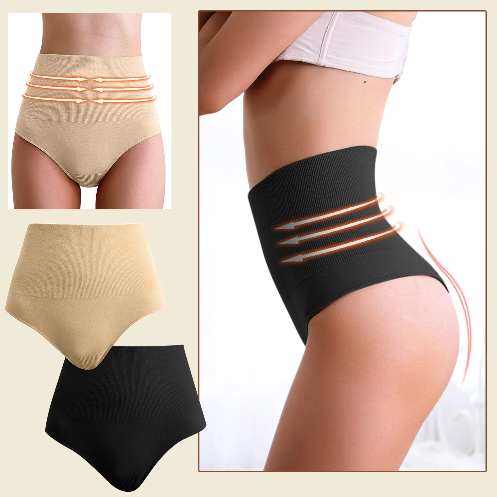 

Large Size Shapewear For Women Tummy Control Shorts High Waist Panty Mid Thigh Body Shaper Bodysuit Shaping Slimming Underwear