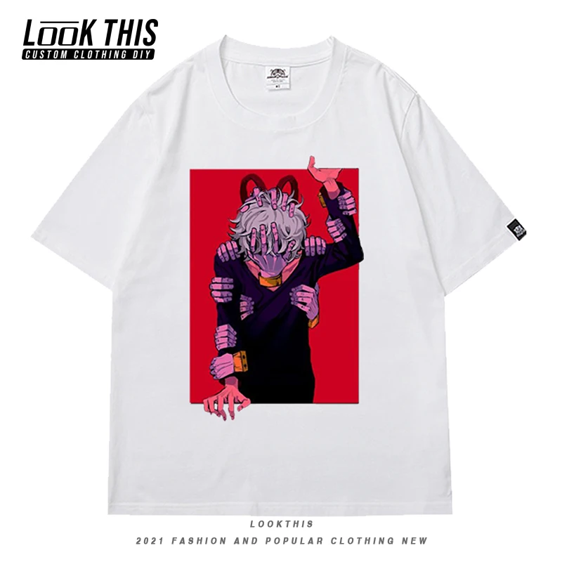 

Anime My Hero Academia Bakugou Print Women's Girl T-shirt E Girl Oversized T-shirt Unisex Loose Black Tops Harajuku Streetwear