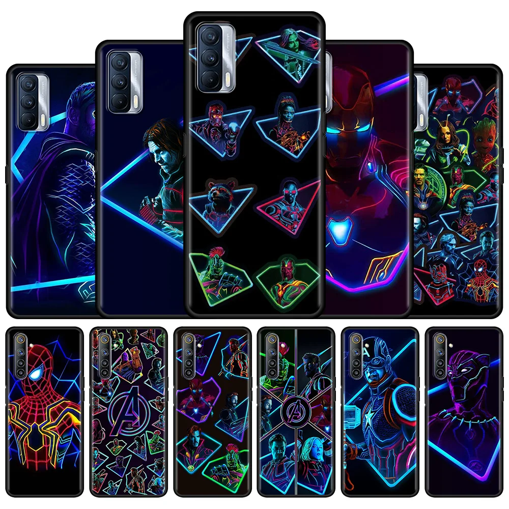 

Superheroes The Avengers Marvel Case for Realme 8 C21 C3 6 7 XT C21Y C11 GT Master 5 7i C12 C15 X50 V13 X7 Pro Soft Phone Cover