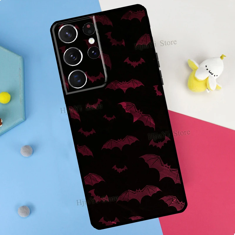 Готический чехол Goth летучая мышь вампира для телефона Samsung Galaxy S23 S22 Ultra Note 20 10 S8 S9 S10