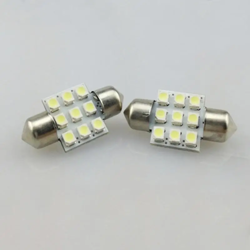 

Automobile Led Double Pointed Lamp 31mm 1210 3528 09smd Led Roof Lamp Reading Lamp License Plate Lamp Led Lights for Car