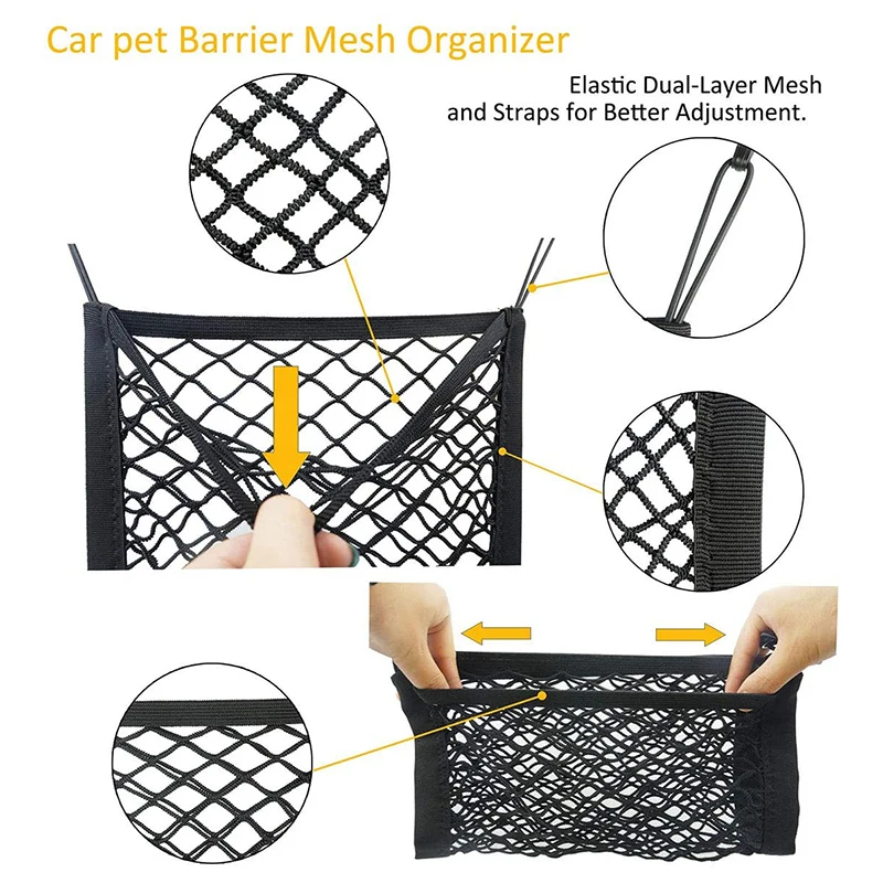 

Автомобильный органайзер, сетка для хранения товаров на заднем сиденье, сетка для хранения и поддержания порядка в багажнике, сетка, аксесс...