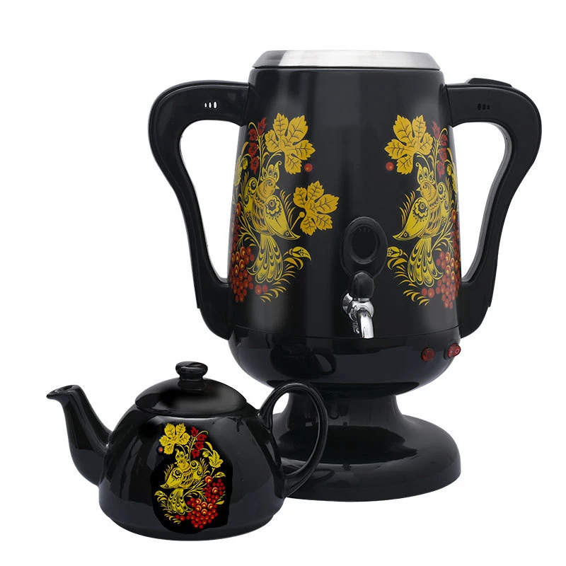 Электрическая сине белая фарфоровая чайница самовар турецкий чайник 4 5 л чайная