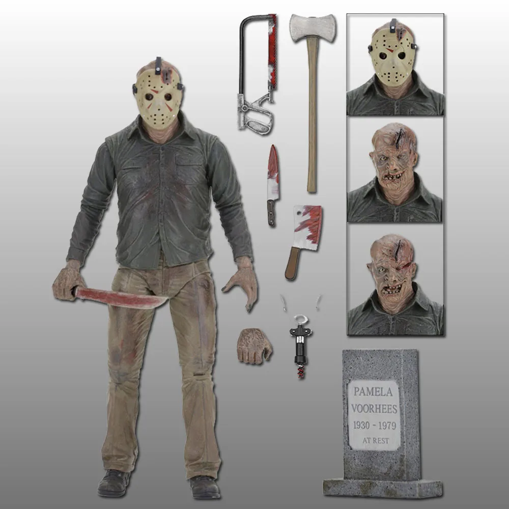 NECA 3D Friday 13th The Finall Chapter Jason ПВХ фигурка игрушка кукла 18 см|Игровые фигурки и
