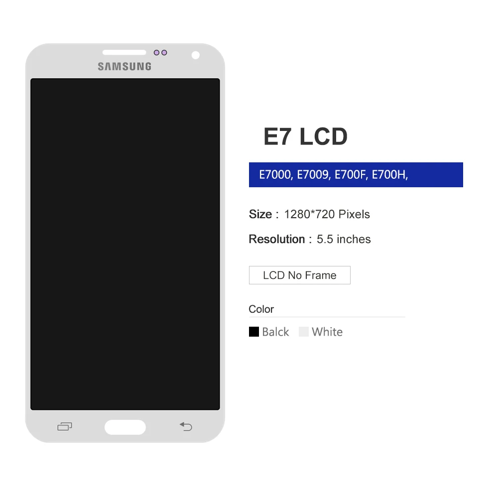 ЖК дисплей AMOLED для SAMSUNG E7 сенсорный экран Galaxy E700 E700F E7000 E7009 5 дюйма дигитайзер в