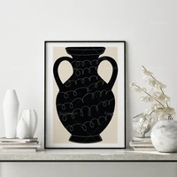 middle ages modern vase wall art abstract art printed vase flower printed art pottery wall abstract modern art poster