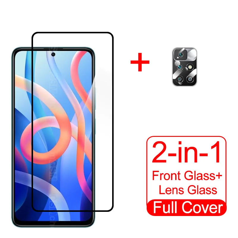 

2in1 Camera Tempered glass For Xiaomi Redmi Note 11 10 9 8 7 Pro Screen protector film Redmi Note11 Note10 Note9 Note8 Lens Glas
