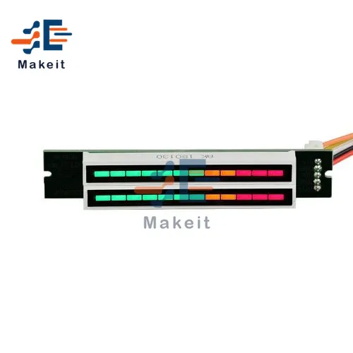 Двойной мини-индикатор уровня звука 12 настраиваемых частот с Режим АРУ |