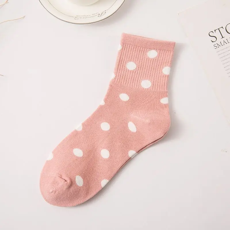 1 пара женские носки одноцветные хлопковые средней длины свободные Ретро стиль