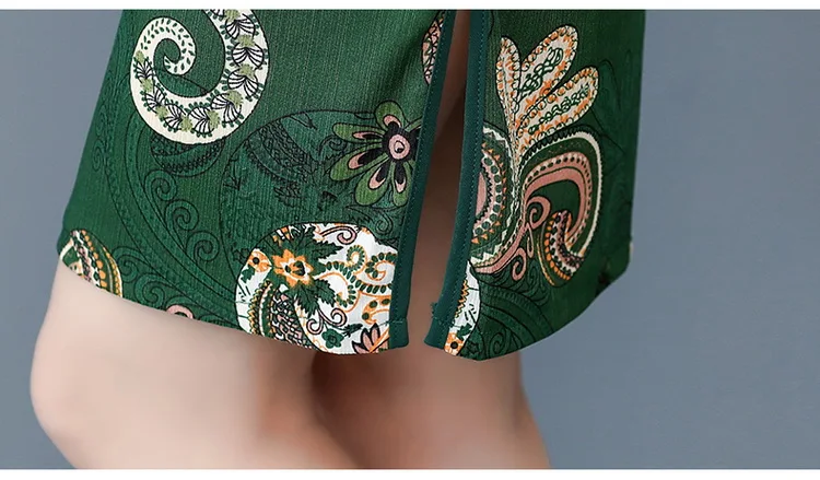 Новинка Qipao три четверти женское летнее платье одежда цветочные Чонсам подарок Новогодняя традиционная китайская одежда