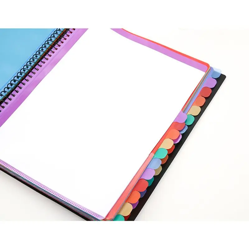 

Rainbow 32 Page Classification File Folder Storage Document Bag Portfolio Office K3KB