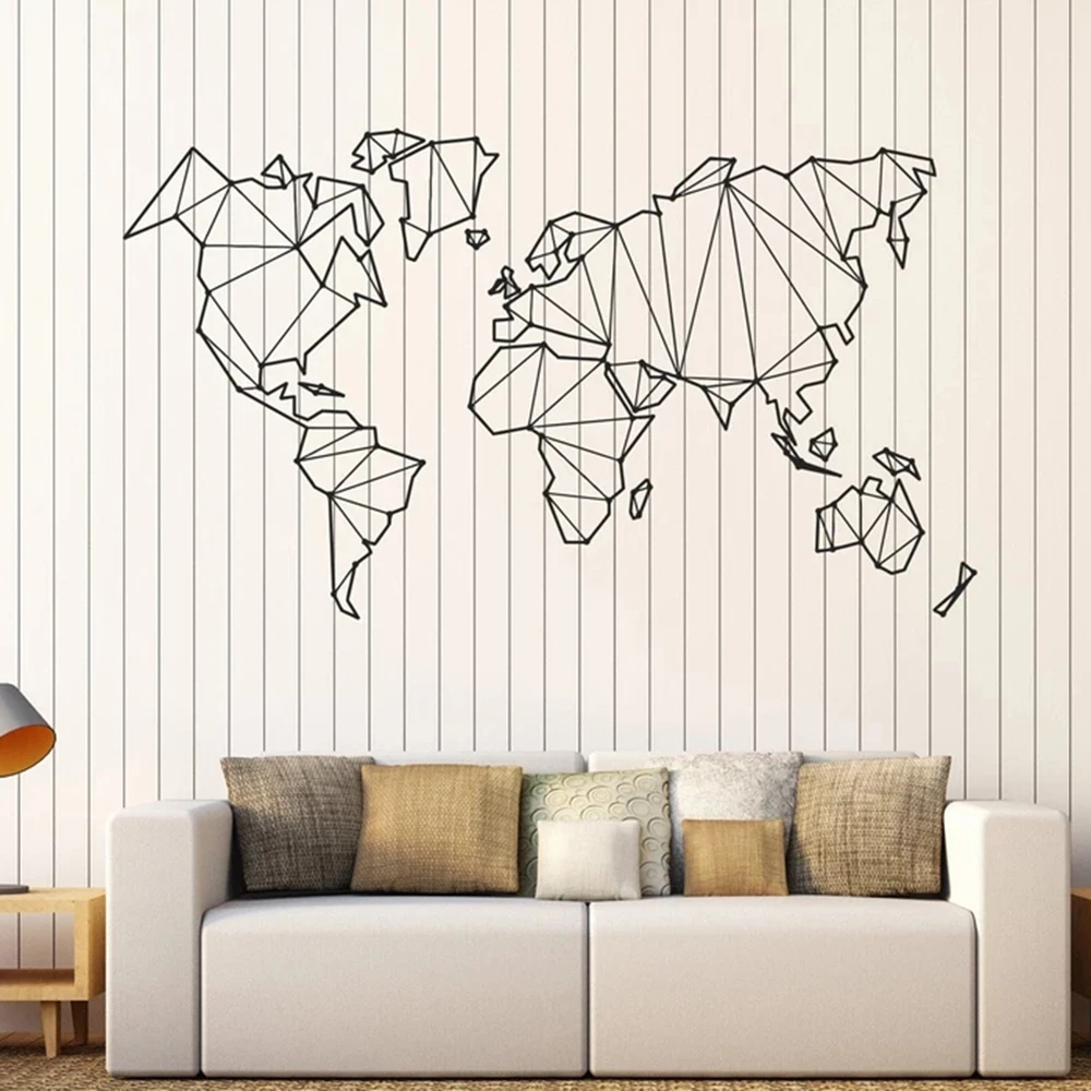 Абстрактная карта мира наклейки &quotЗемля&quot Виниловые стены домашняя Декорация