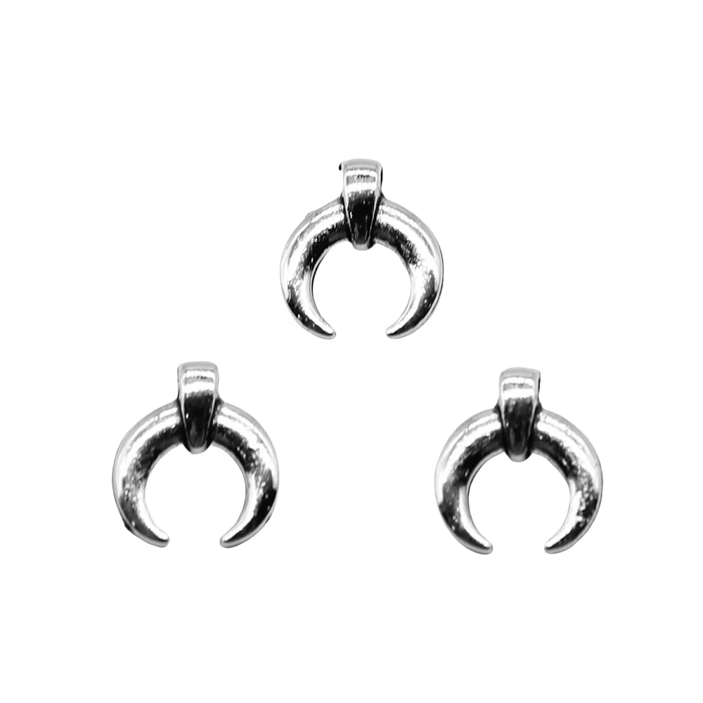 

Earrings Charms Diy Pendant 30pcs New Moon Charms 10x11mm Antique Silver Planted