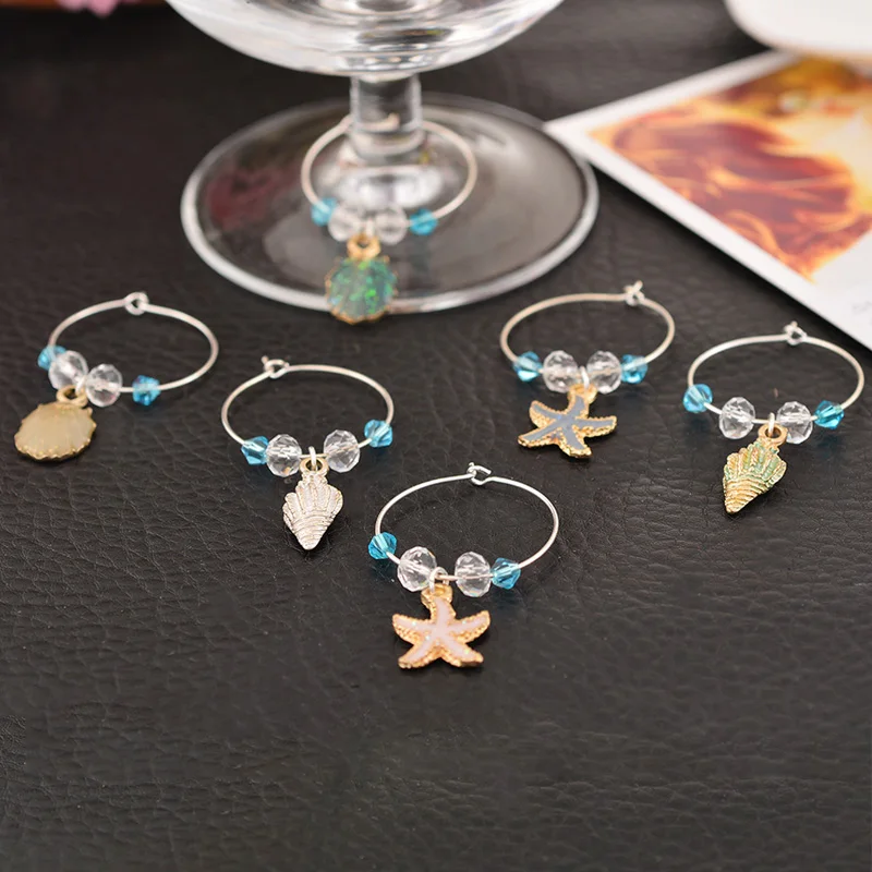 6 шт./кор. хрустальные подвески для Винных Бокалов ярлыки стебля маркеры напитков