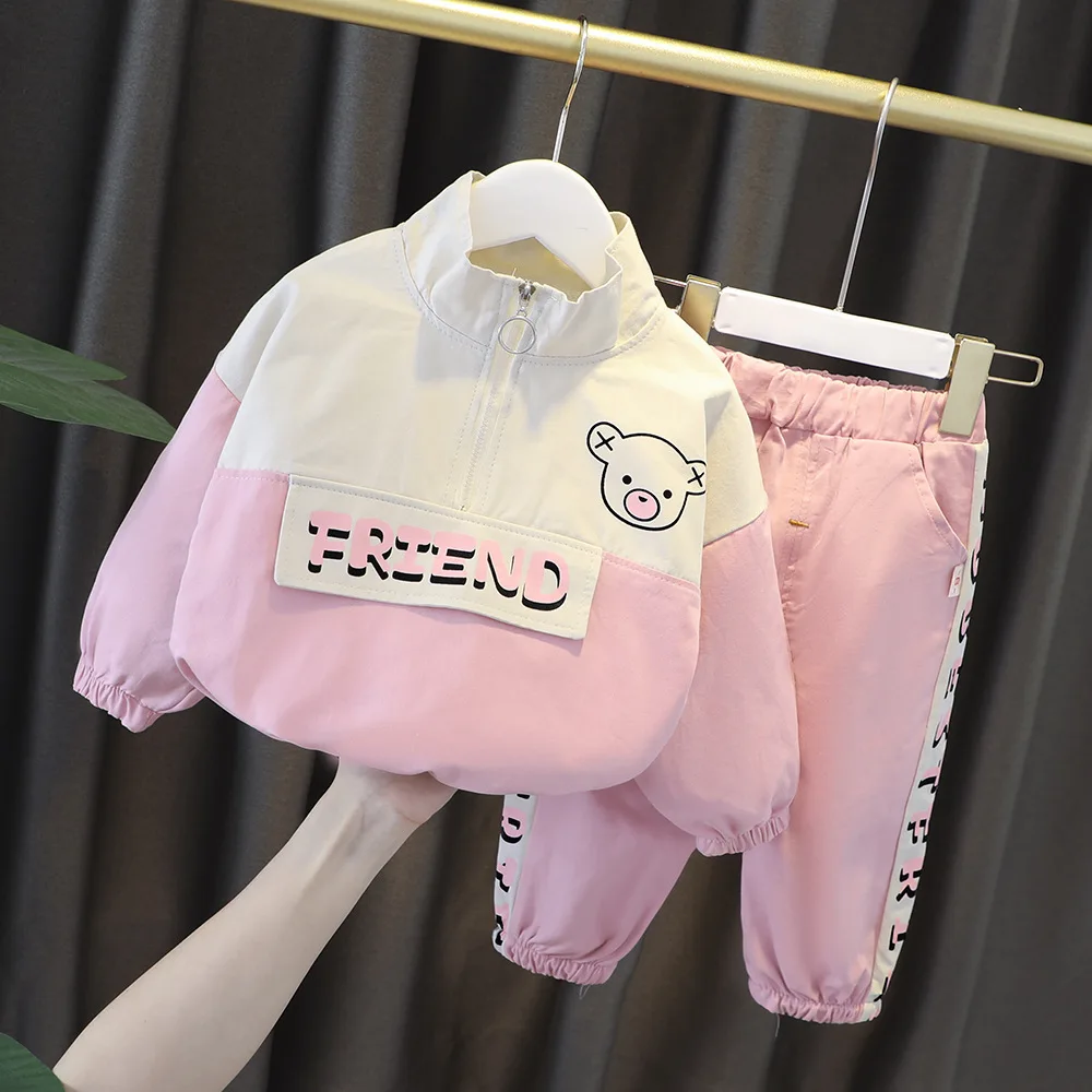 

Baby Boys' Girls' Spring and Autumn Suit 2 Piece Sets Children's Wear Two-piece Baby 1 Year Old Cotton Sportswear Outfits