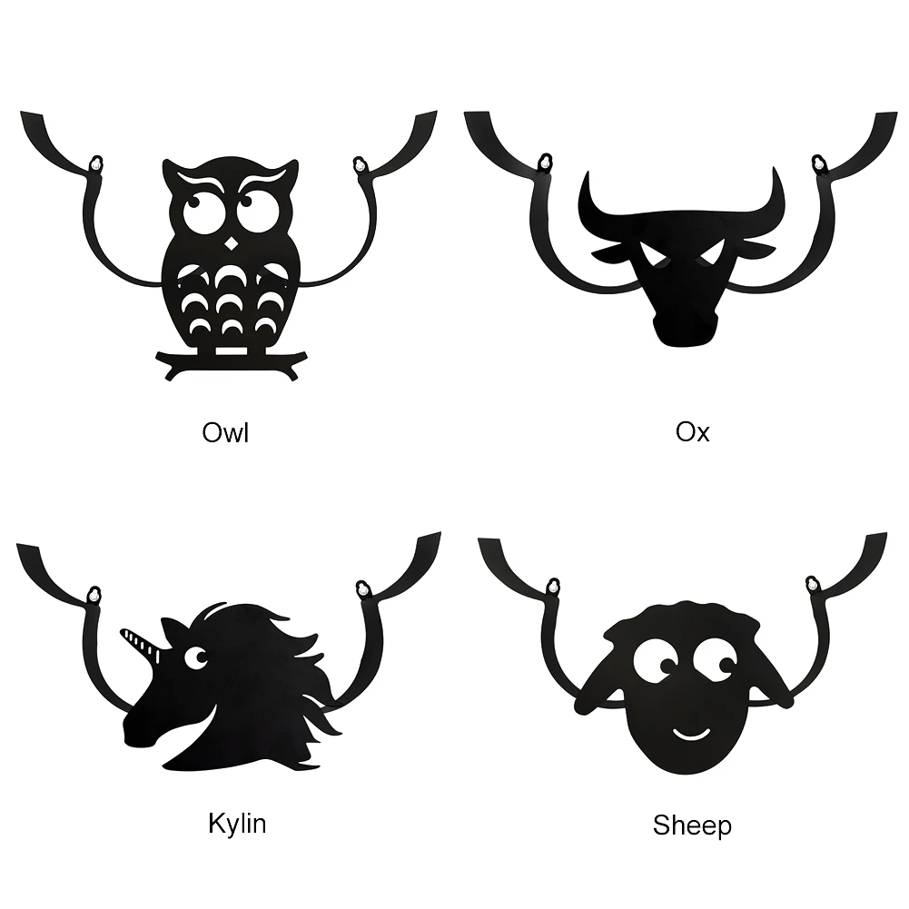 

Organizer Funny Roll Storage Space Saving Animal Shape Iron Statue Wall Mounted Gift For Bathroom Kitchen Toilet Paper Holder