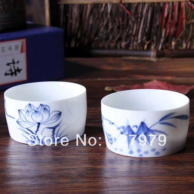 В продаже! Сине-белая фарфоровая чашка цзиндэчжэнь чашки с рисунком бамбукового
