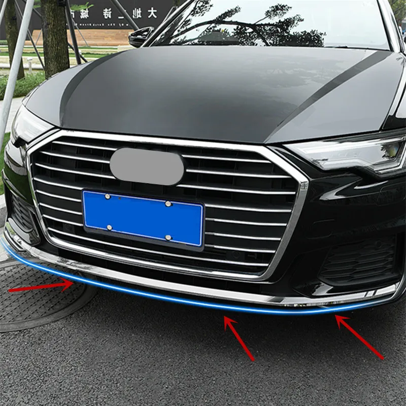 Отделка переднего бампера полоски из нержавеющей стали 3 шт. для Audi A6 C8 2019