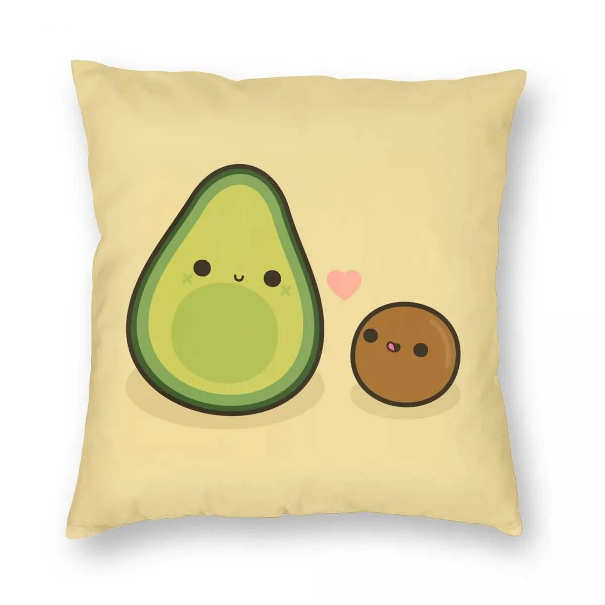 

Милый квадратный чехол для подушки с авокадо и камнем, чехол из полиэстера и льна с бархатным узором, Декоративная Подушка на молнии, чехол д...