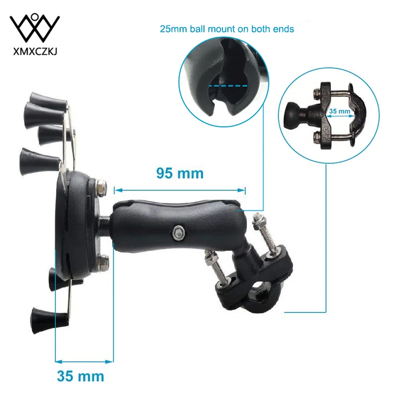 xmxczkj bike handlebar mobile phone holder motorcycle rail smartphone mount holder for iphone 12 11 x 8 6 xiaomi 10 9 6 samsung free global shipping