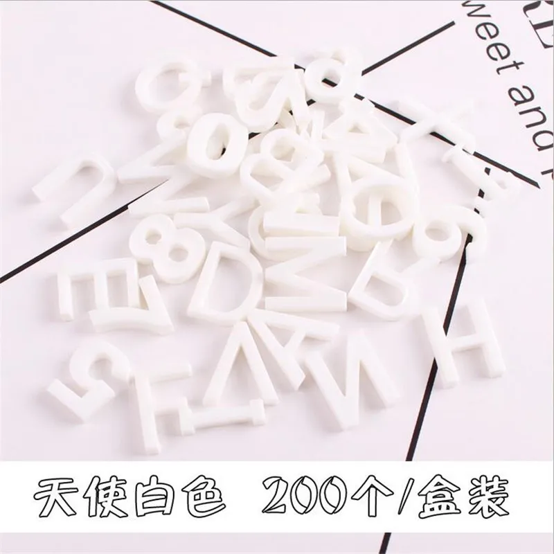 200 шт./компл. Новые Креативные 10 мм полимерные буквы алфавита бусины для diy