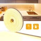 Рождественская светодиодная неоновая светильник вая полоса, Новогоднее украшение для дома, 12 В, неоновая Светодиодная лента с ручным сенсорным датчиком движения для шкафа, ТВ светильник Светка, лампа