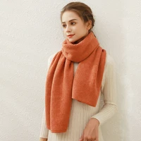 autumnwinter unisex rib knit solid color scarves classic red new year scarf student windproof warm skin friendly soft snare